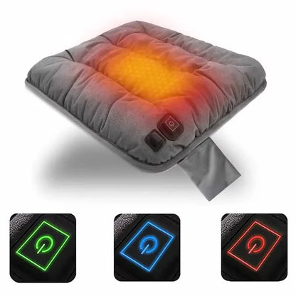 Adjustable Temperature Graphene Seat Cushion Car Winter Plush Seat Cushion 12V Universal Warm USB Electric Heating Seat Cushion