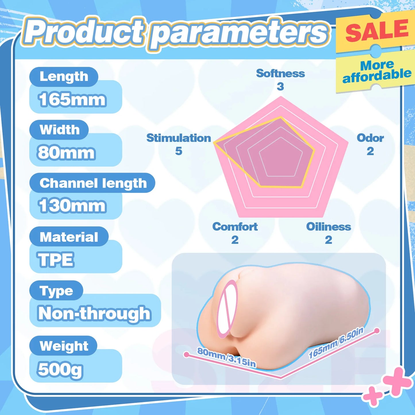 Hot-selling TPE vaginal vibrator, Japanese anime-style male penis suction pump, adult sex toy exerciser to delay ejaculation. 18