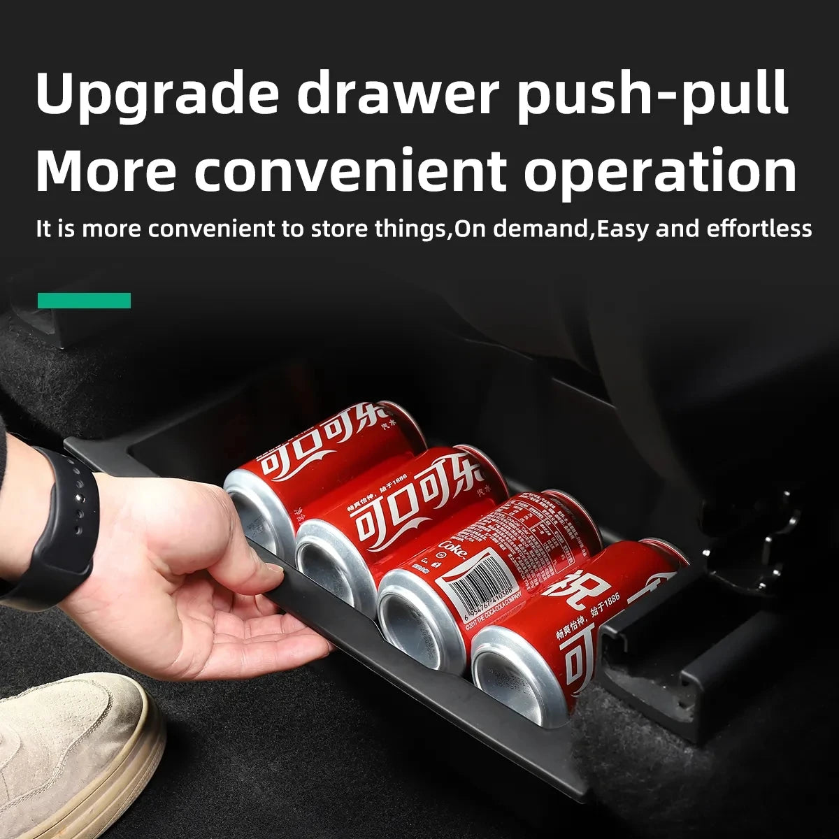Under Seat Storage Box for Tesla Model Y Juniper Launch 2025 Centrol Console Organizer Travel Accessories Front Rear Seat Tray