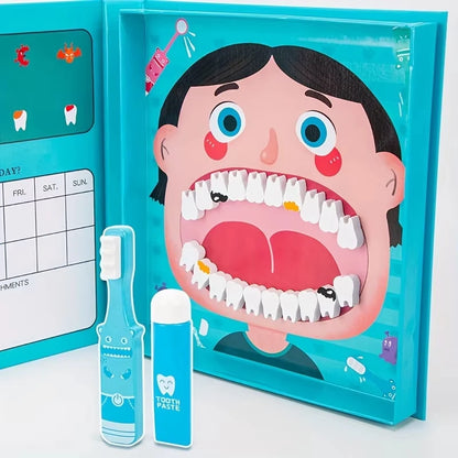 Children's Dentist Nurse Toys, Simulation Dentist Games, Play House Role Play, Oral Cognition, Oral Cleaning Wooden Toy Sets