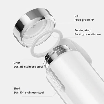Philips electric heating cup 350mL thermos cup 300 watts stainless steel One click boiling water One click constant temperature