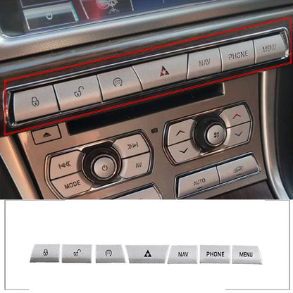 For Jaguar XF 2012-2015 Aluminum Alloy Car Central Control Gear Shift Panel Buttons Covers Stickers Trim Interior Accessories