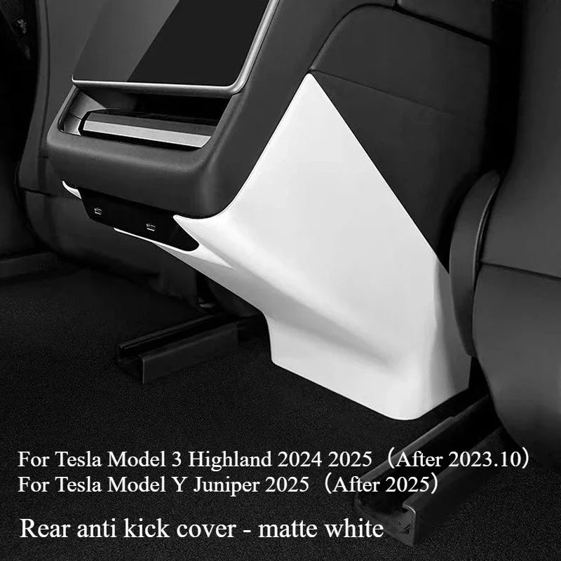 For Tesla Model Y Juniper 2025 White Interior Accessories Center Control Armrest Box Organizer Storage Box Cup Holder New Model3