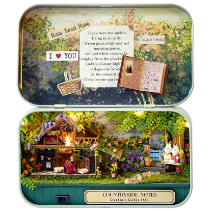 CUTEBEE DIY Dollhouse Wooden Doll House DIY Box Theather  Building Kit with Furniture Lights Toys for Children Birthday Gifts