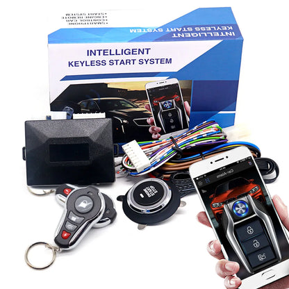 auto universal central locking anti-theft car immobilizer Car alarm central lock Start stop remote start button for cars starter