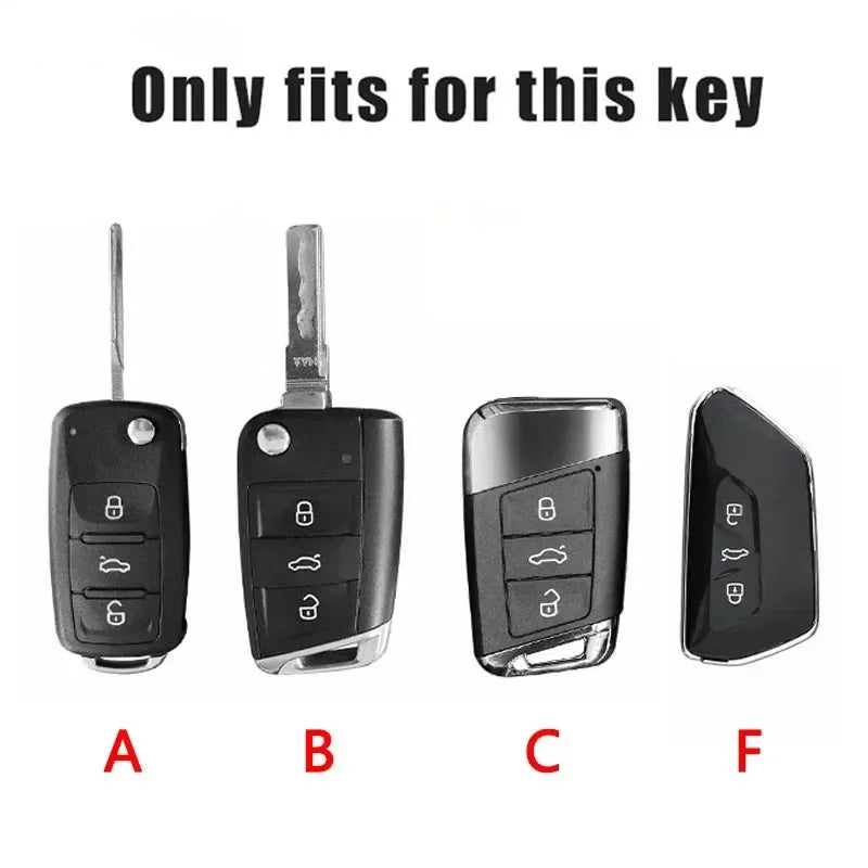 Suitable for Seat Ateca Leon FR 2 Ibiza zinc alloy car key cover high-end genuine leather car key case buckle auto accessories