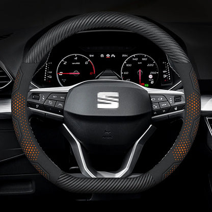 Compatible with Seat Leon, Ibiza, Arona, Octavia, Ateca steering wheel cover/accessory/protector.