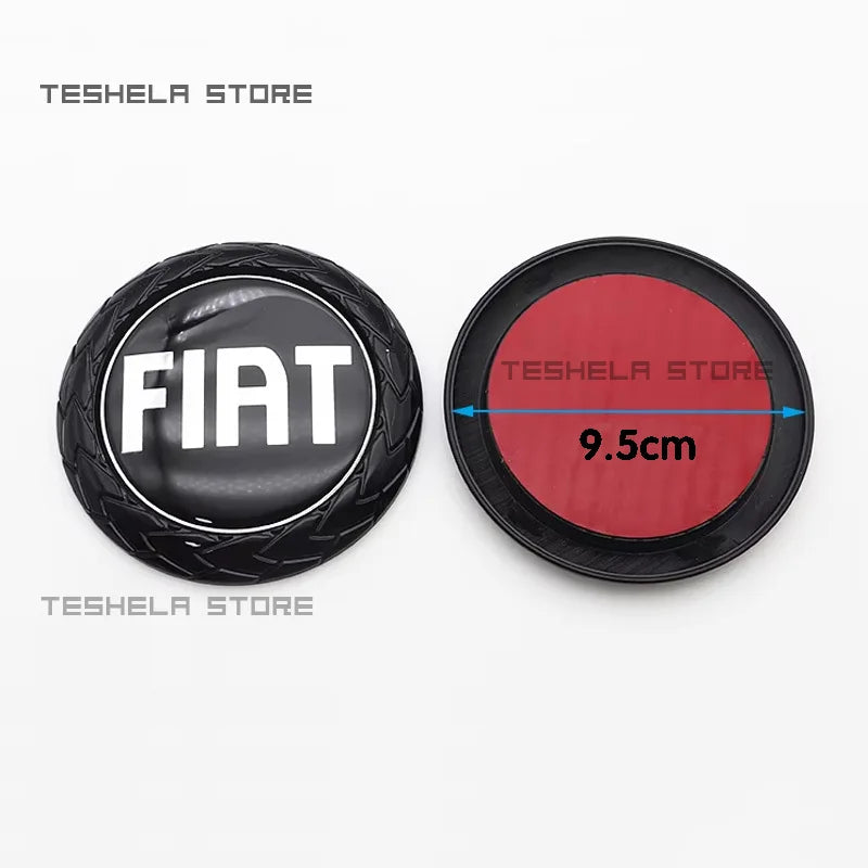 1pcs 3D 95mm ABS Car Front Grille Hood Bonnet Emblem Rear Trunk Bumper Badge Logo Sticker For FIAT Accessories