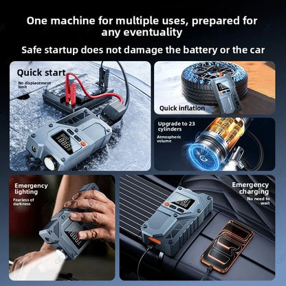 CEYYOR 12V Jump Starter Car Battery Booster Starting Device.Portable Jump Starter with 150PSI Air Compressor and LED Light.점프스타터