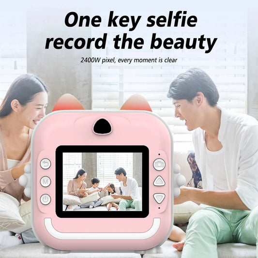 Children Instant Print Camera Kids Video Photography Digital Photo Camera Toy Mini Thermal Printer for Boy Girls Birthday Gift
