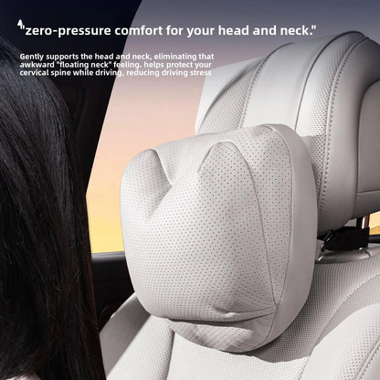 High Quality Universal Car Headrest Cushion Car Seat Neck Pillow High-grade Leather Breathable Lumbar Support Car Pillow