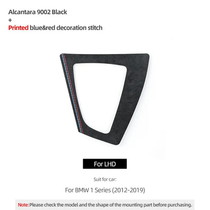 Center Console Gear Shifter Panel Trim Sticker For BMW F20 F21 2012-2019  Made of Alcantara Carbon Fiber Car Interior Accessory