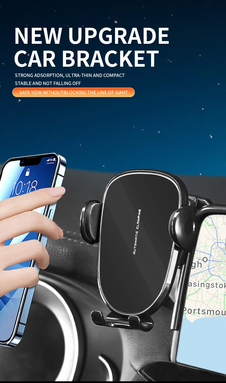 Car Phone Holder Screen Fixed Base For Hong Qi EH7 2024 Mobile Phone Support Car Mounts Wireless Charging Interior Accessories