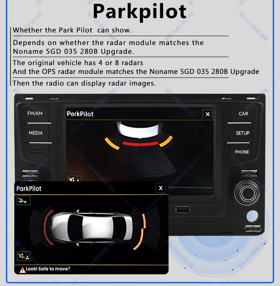 Noname 5GD035280B MIB Carplay Car Radio for VW Golf MK7 MK7.5 Passat B8 Sportvan Tiguan Bluetooth 6.5 inch Android Auto Player