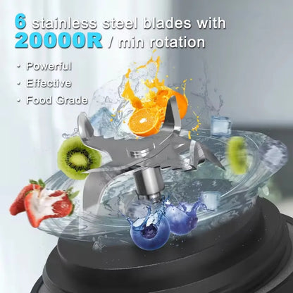 New Portable Blender 600ML Electric Juicer Fruit Mixer 4000mAh USB Rechargeable Smoothie Mini Blender Personal Juicer Colorful