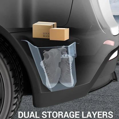 For 2025 2026 Tesla Model Y Juniper Rear Trunk Side Storage Box Trunk Bins Flocking or TPE Cover Trunk Organizer Mats Accessorie