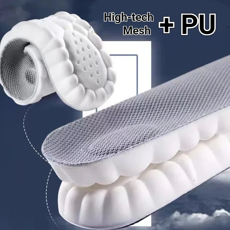 Upgrade Massage Sports Insoles Super Soft PU Insole for Feet Running Baskets Shoe Inserts Soles Arch Support Orthopedic Cushion