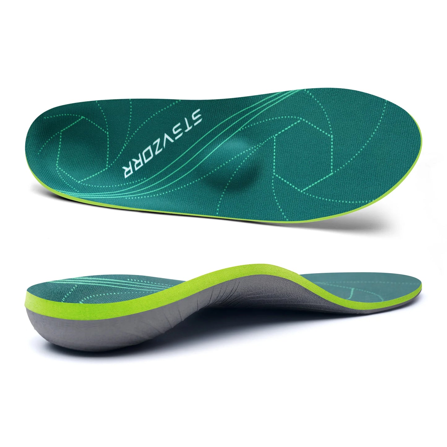 Plantar Fasciitis Insoles, Orthopedic Arch Support Inserts Men Women Heel Pain Relief, Flat Feet Insoles for Work Boots