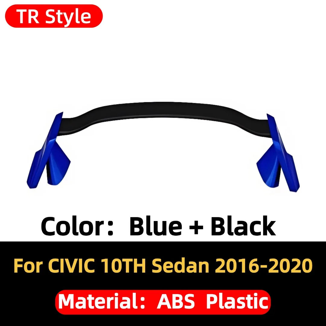 Racing Rear Trunk Spoiler Wing Tail Tuning Accessories Boot Lip Airfoil Body Kit For Honda Civic FC1 10th 4 Door Sedan 2016-2020