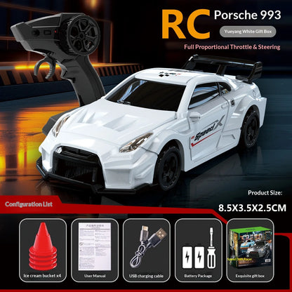 New Product 1: 64 Mini Remote Control Car RC 2.4G Full Scale High Speed Drift Car 4WD Racing Light Children's Toy Car