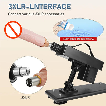 Reciprocating Linear Fuvk Machine with 3XLR Vagina Anal Thrusting Dildo Vibrator Love Machine Device Gun Adult Couple GIft Goods