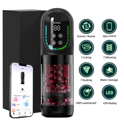 Telescopic Rotation Masturbator Cup Sucking Penis Pump Pocket Pussy Blowjob Sex Toys Stroker Piston Automatic Mastubator for Men