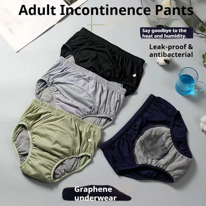 Graphene Antibacterial Adult Diaper Pants Leak-Proof Comfortable plus Size Absorbent Incontinence Care Underwear for Seniors