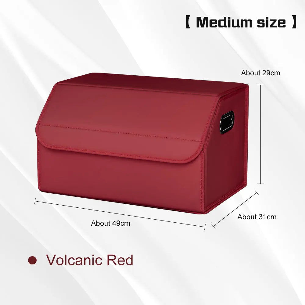 Portable Car Trunk Organizer Box Large Capacity Leather Foldable Storage Box Multifunctional Auto Organizer Bag Car Accessories