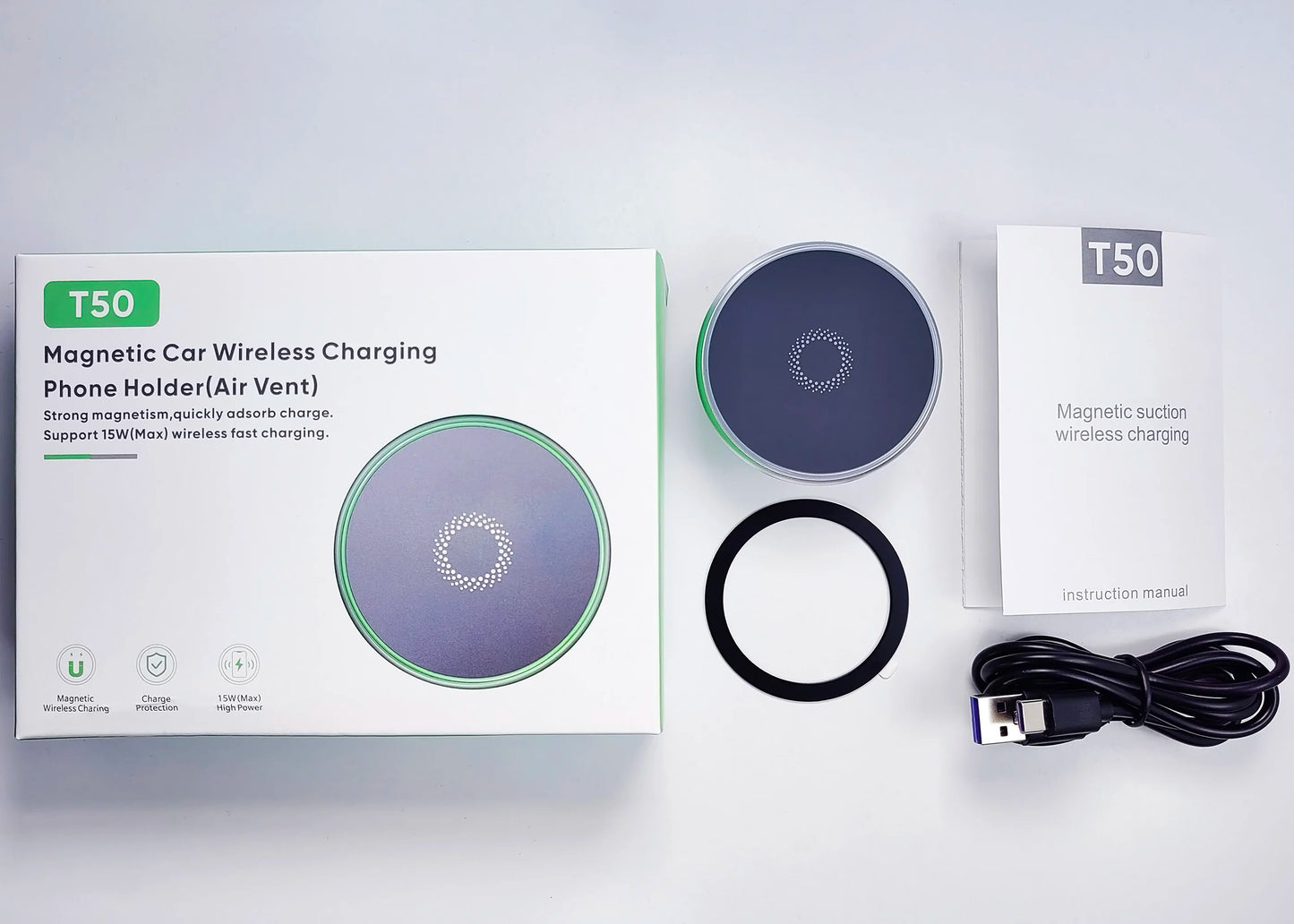 For KIA EV5 2024 2025 Car Phone Holder Screen Fixed Base Magnetic Car Mobile Phone Wireless Charging Stand Rotatable MagSafe