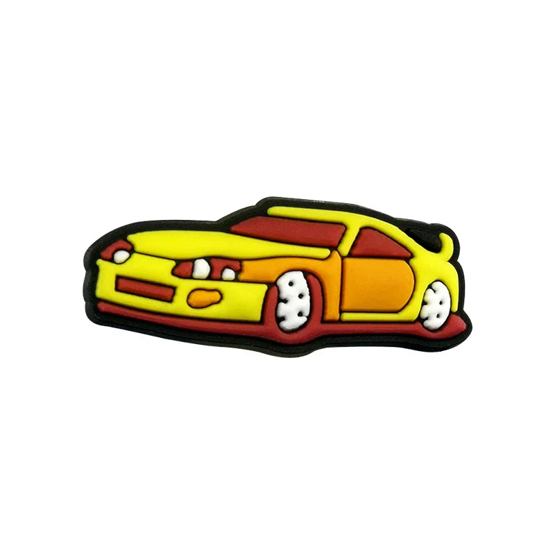 1/25PCS Cool Car Shoe Charms Accessories Pins for Men Boys Muscle Car Supercar Shoe Decorations fit Sandal Sneaker Clog Buckle