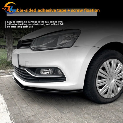 For Volkswagen Polo 6R 6C 2009-2017 Front Lip Front Spoiler Exterior Modification Parts