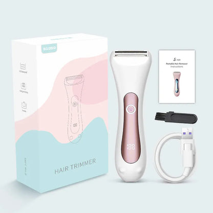 Wet & Dry electric Epilator for Legs and Body, IPX7 Waterproof, Portable Female Shaver Lady Bikini Trimmer Facial Hair Remover