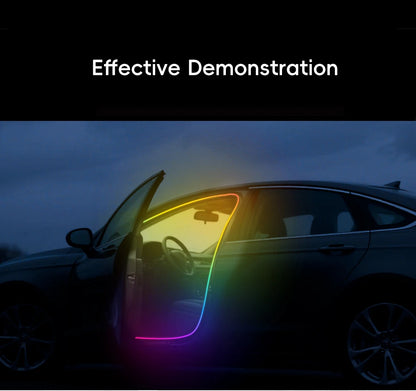 4in1 Symphony Automotive Door Frame color-changing RGB LED Interior Ambience light USB APP Remote Control Easy to Install