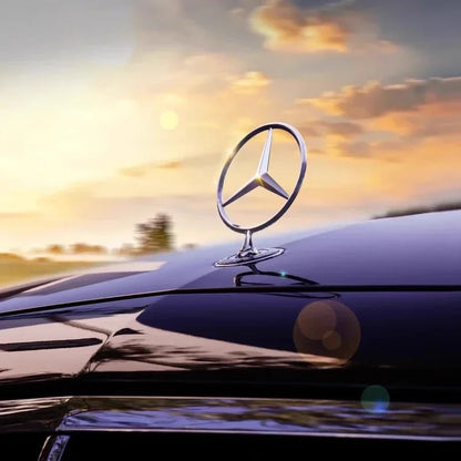 Car Bonnet Label Badge 3D Star Zinc Alloy Car Front Hood Emblem Mercedes Benz  W203 W204 W205 W206 W212 W213 W222 W223 E300 WWWA