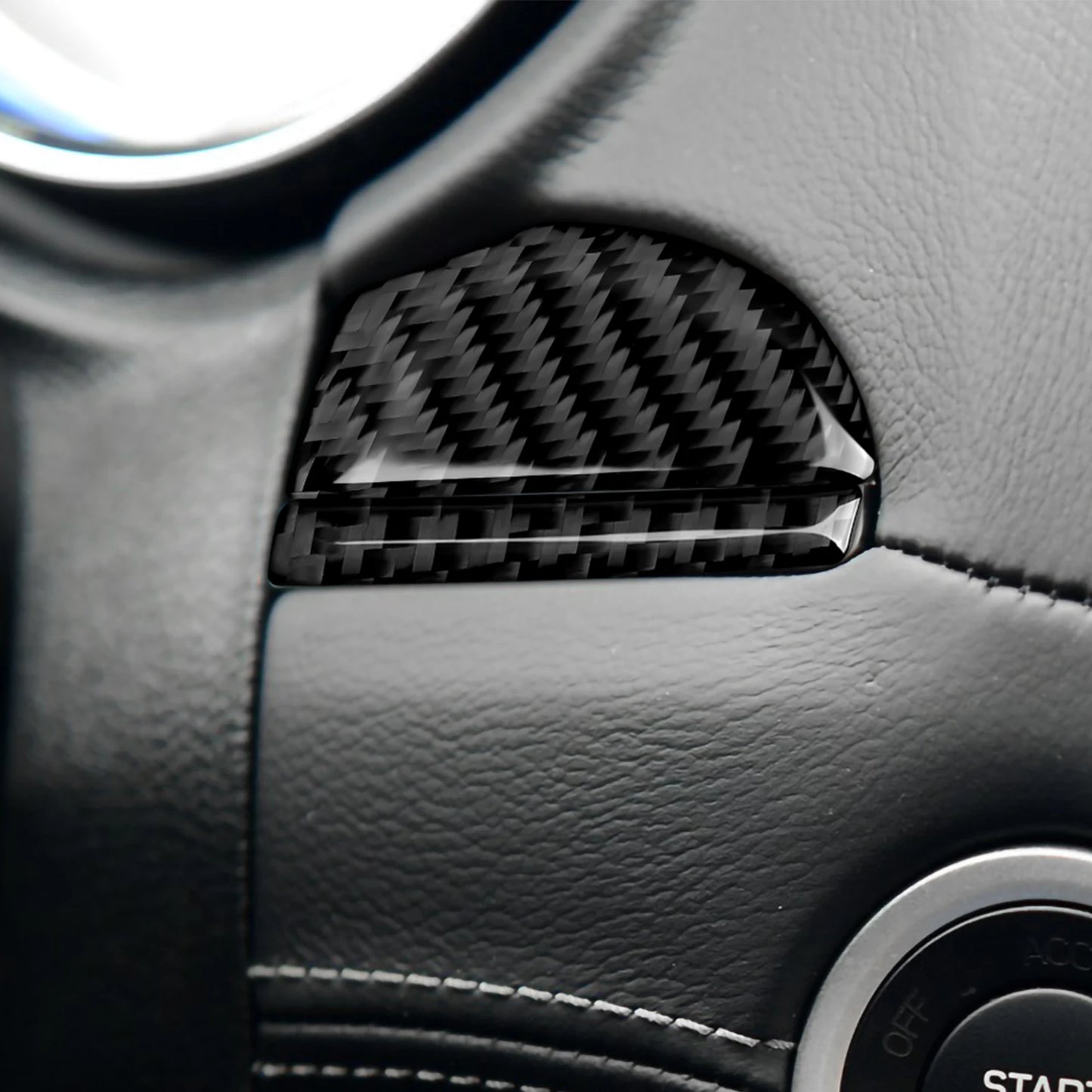 For Chrysler 300 (2011-2014) Car Center Console Gear Shift Panel Steering Wheel Cover Carbon Fiber Interior Sticker Accessories