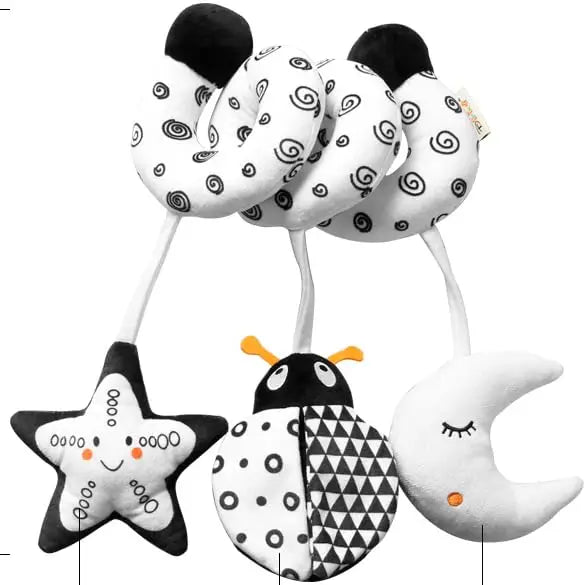 Sensory Baby Plush Rattle Toys Stroller Musical Mobile Hanging Toys Baby Rattles Mobiles Babies Newborns Games Toy 0 6 12 Months