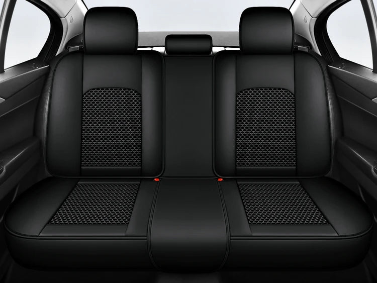 5-seat  car seat cover, new nappa leather ice silk fixed lumbar support, four-season universal, suitable for most cars