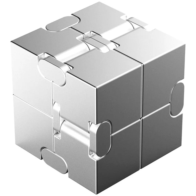 Metal Magic Cube Stress Relief Toy Cube Portable Educational Toys Decompresses Relax Toys for Children Adults Birthday Gift