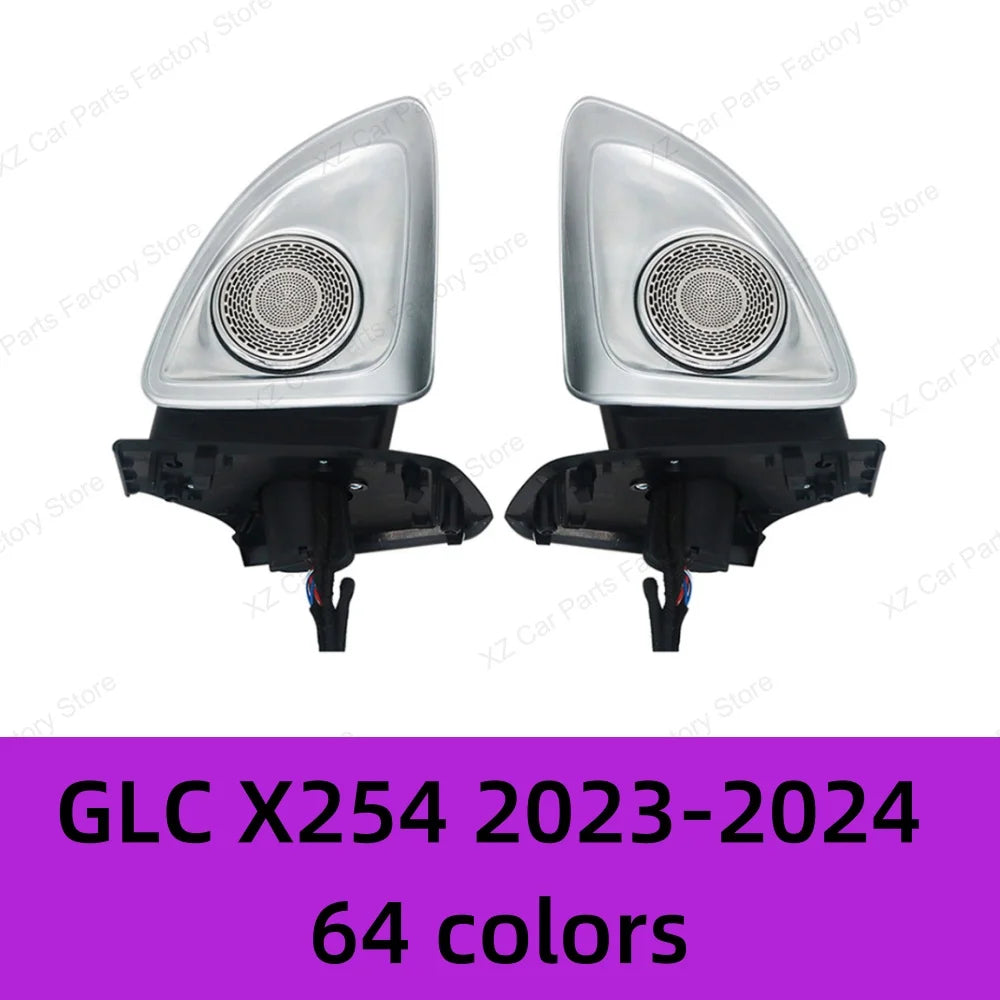 For Mercedes-benz 4d Rotating Tweeter C Glc E S-class W213 W205 W222 W223 X253 Rgb Led Luminous Car Speaker Horn Refit