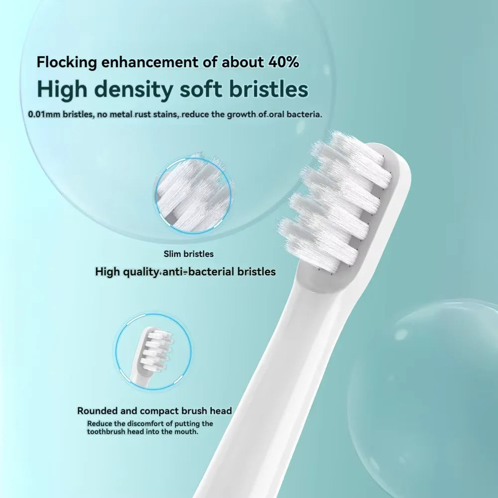 4/8PCS For XIAOMI MIJIA T100 Replacement Brush Heads Sonic Electric Toothbrush DuPont Soft Bristle Suitable Nozzles