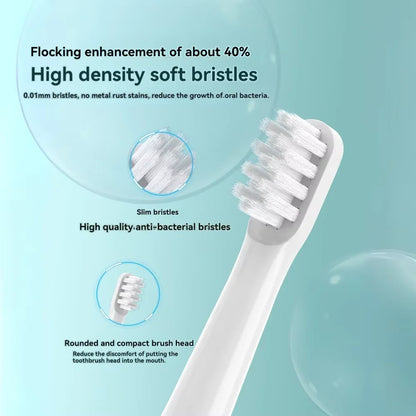 4/8PCS For XIAOMI MIJIA T100 Replacement Brush Heads Sonic Electric Toothbrush DuPont Soft Bristle Suitable Nozzles
