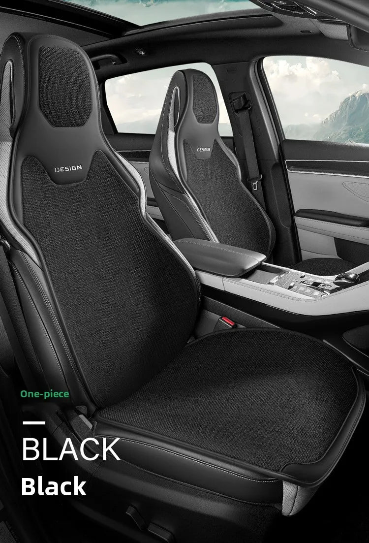 Universal Linen Car Seat Cover Four Season Auto Flax Comfortable Breathable Anti-Slip Covers Cushion SUV Car Seat Protection