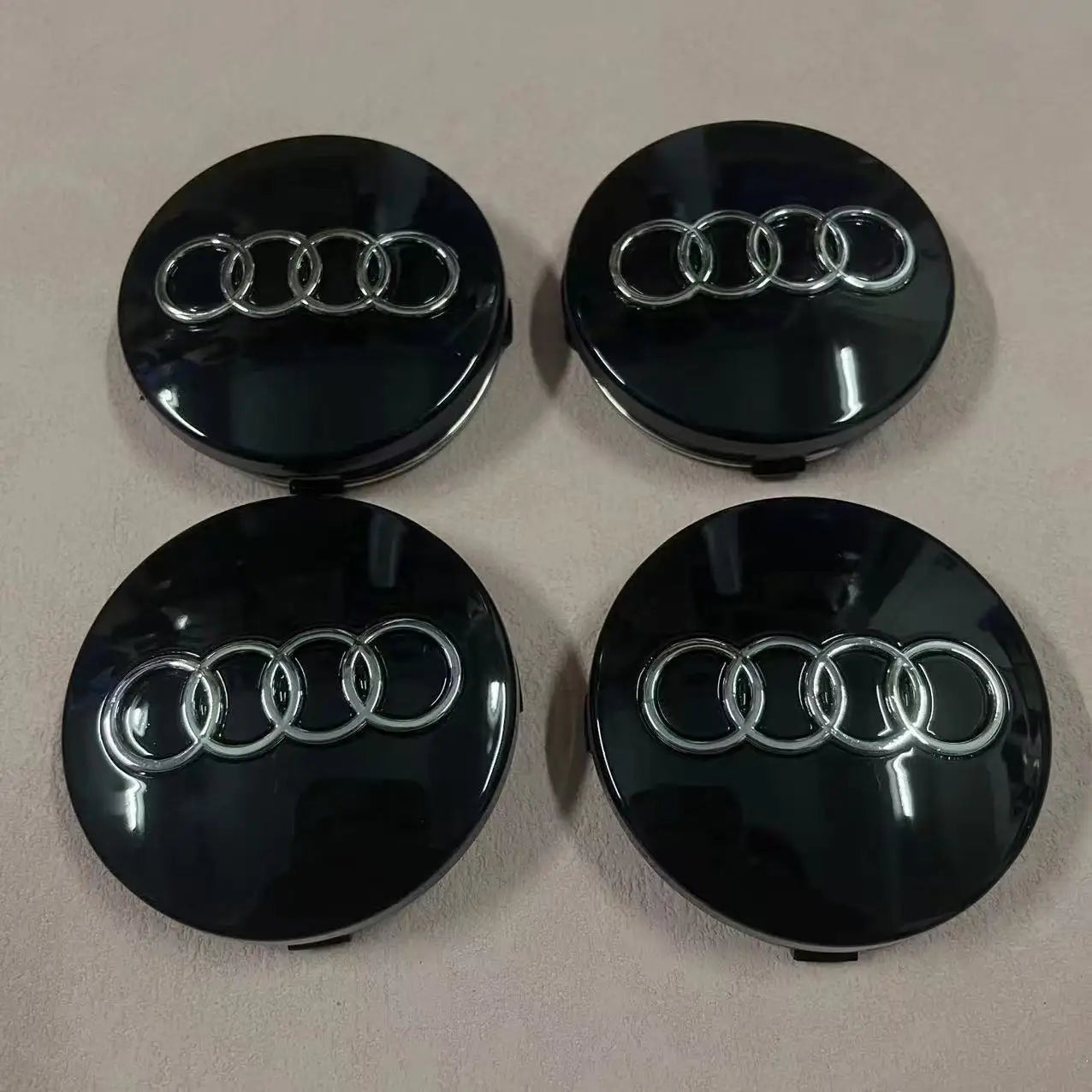 4pcs Audi Wheel Center Cap Hub Covers 60mm-135mm Car Styling Badge Auto Accessories Compatible with A3 A4 A5 A6 A7 S4 Q7 Q3
