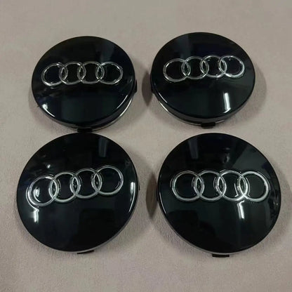 4pcs Audi Wheel Center Cap Hub Covers 60mm-135mm Car Styling Badge Auto Accessories Compatible with A3 A4 A5 A6 A7 S4 Q7 Q3
