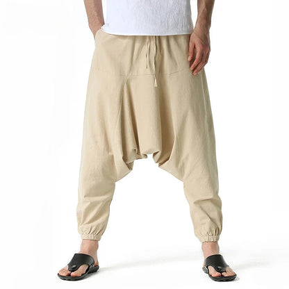 New Men Harem Pants Sweatwear Baggy Casual Yoga Loose Cotton Sport Jogging Pants Cross Pants for Men Japanese Streetwear