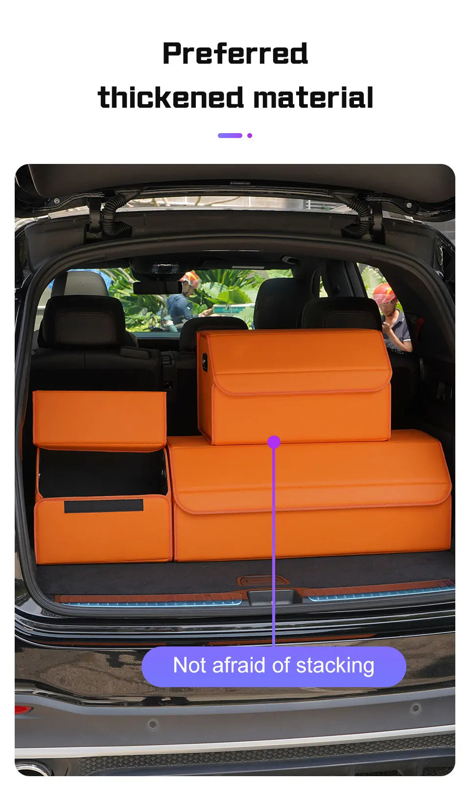 Portable Car Trunk Organizer Box Large Capacity Leather Foldable Storage Box Multifunctional Auto Organizer Bag Car Accessories