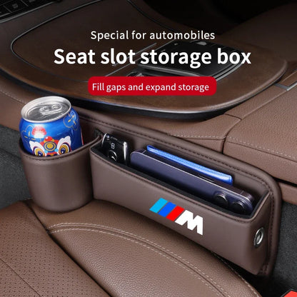 Car Seat Gap Multifunction Crevice Storage Box Seat Gap Cup Holder For BMW M3 M4 M5 E39 E46 E60 E90 F10 F20 F30 F01 X1 X3 X5 X7