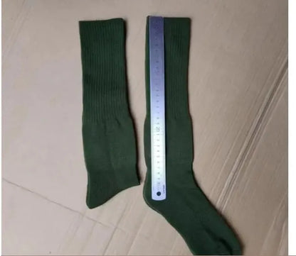 3 Pairs Men Knee High quality green Sports Military Army Socks Stockings Thicken Long Wool army oudoor warm Hiking sport socks