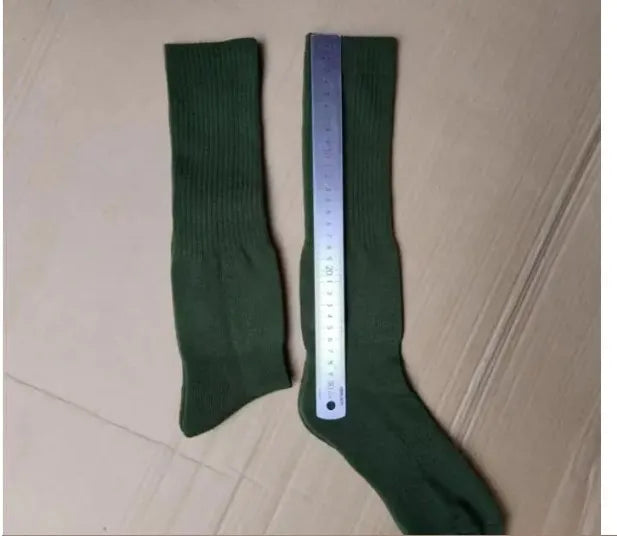 3 Pairs Men Knee High green Sports Military Army Socks Stockings Thicken Long Wool army green Hiking sport socks
