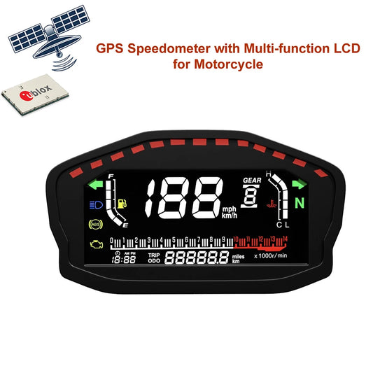 AD Universal RPM Motorcycle Meter GPS Speedometer Digital Odometer Electric Injection Carburetor Instrument Multi-function Trip